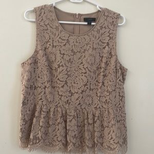 J. Crew lace blouse with back zipper